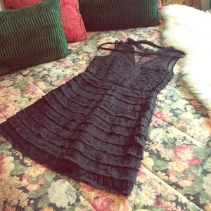 Free People Layered Ruffle Mini w/ mesh details